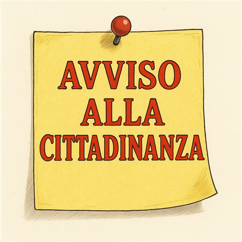 Avviso alla Cittadinanza